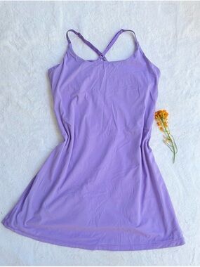 Lilac Cross-Back Slip Dress